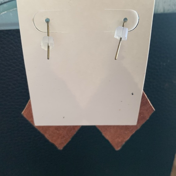 Brown and Orange Textured Earrings - Picture 2 of 3